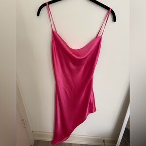 Divided Fuchsia Asymmetrical Dress